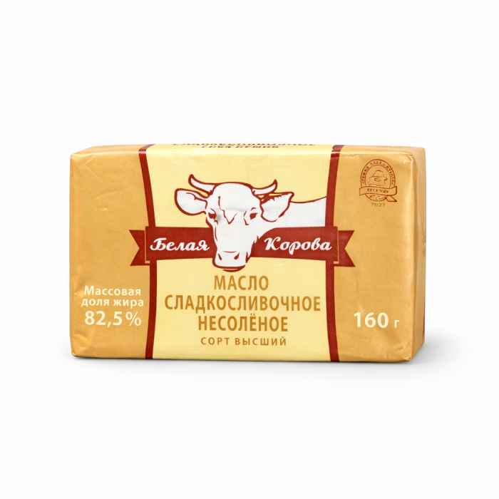 Масло Белая корова 82,5% 160 г.