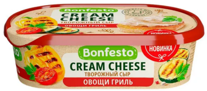 Bonfesto Сыр творожный кремчиз Овощи и гриль 140 г