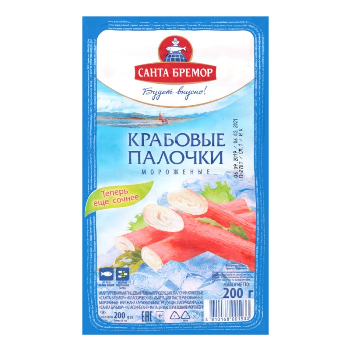 Крабовые палочки Санта Бремор 200 г,