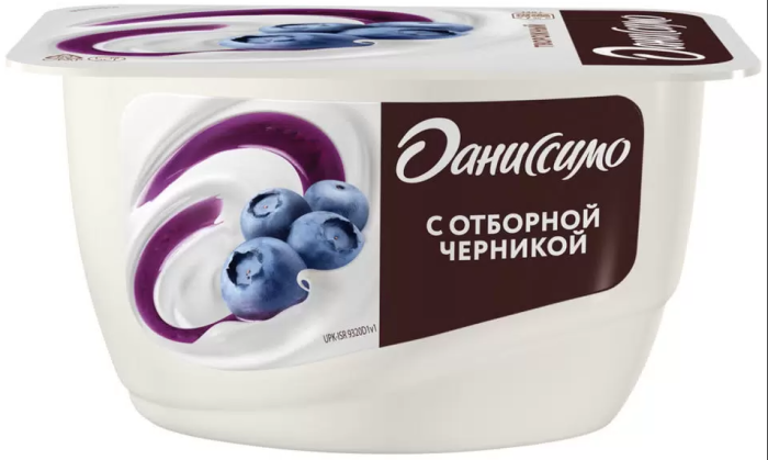 Даниссимо творожный Черничный пломбир 130 г