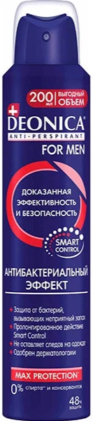 Антиперспирант Deonica муж.антибак.эффект 200 мл.