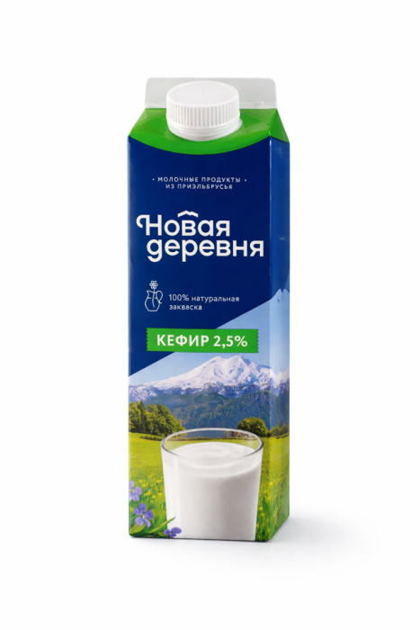 Кефир Новая деревня 2,5 % 900 мл п/пак