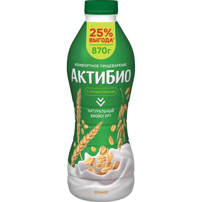 Актибио питьевой Злаки 870 г.