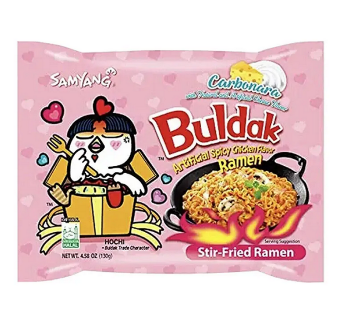 Лапша Samyang со вкусом курицы-соус карбанаро 130 г.