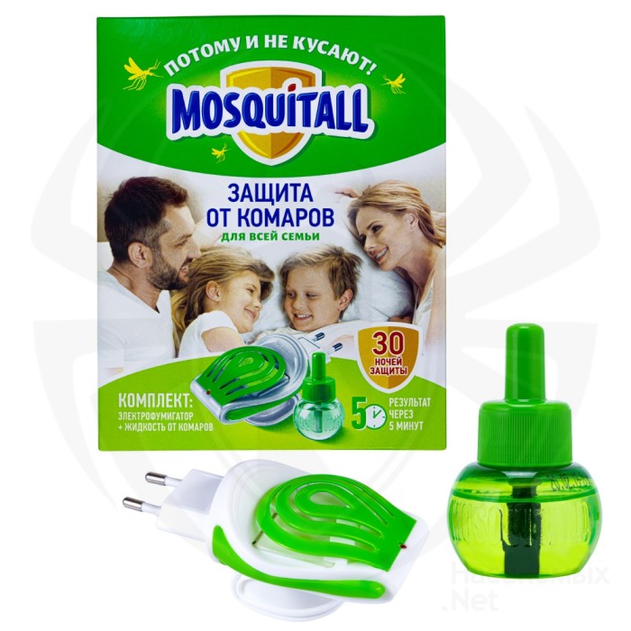 Комплект Mosquitall жидкость+электрофумигатор 30 ночей от комаров