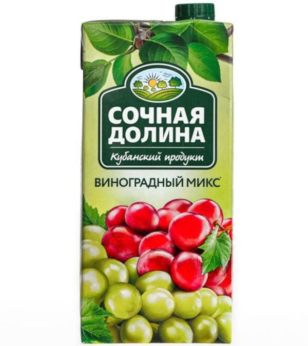 Сок Сочная Долина виноградный микс 1,93 мл