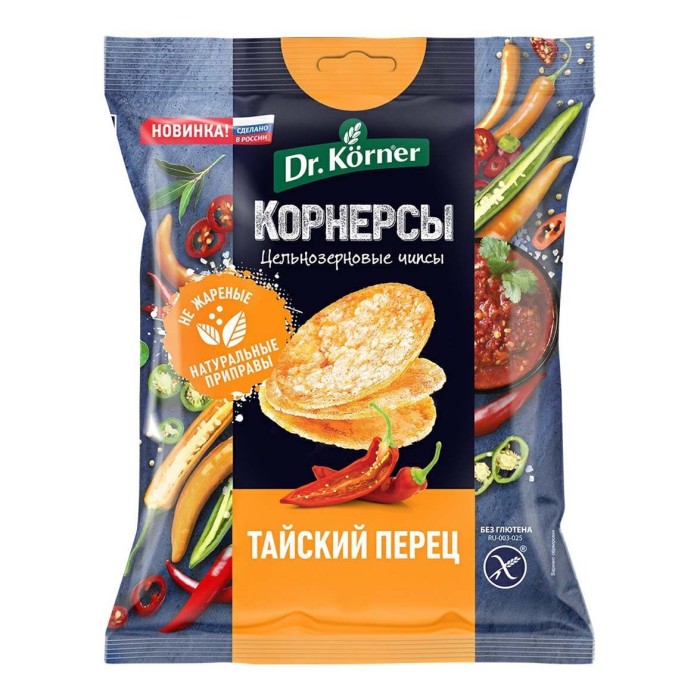 Хрустящие Корнерсы Dr korner Тайский перец 50 г