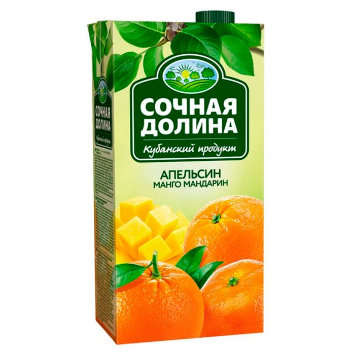 Нектар Сочная долина Апельсин-Манго-Мандарин 0,95 л