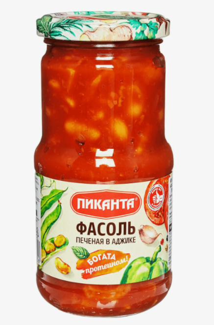 Фасоль печеная в аджике Пиканта 470 г