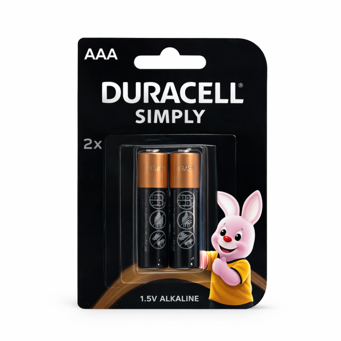 Батарейки Duracell AAA BP 2 шт в уп