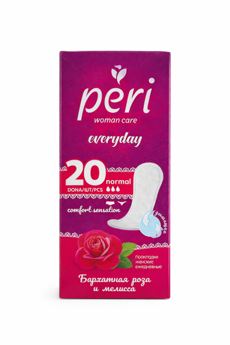 Прокладки гигиеническиее  ежедневные 20 шт Peri everyday Роза