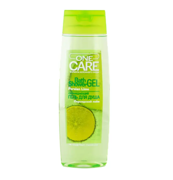 Гель для душа персиковый Лайм ONE CARE 400 мл