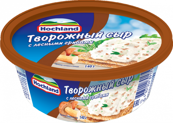 Сыр творожный Hochland С лес. грибами 140 г