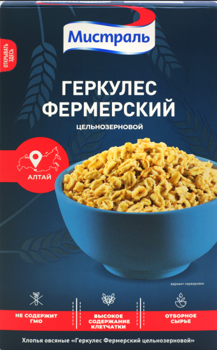 Геркулес овсяные хлопья Фермерский Мистраль 400 г