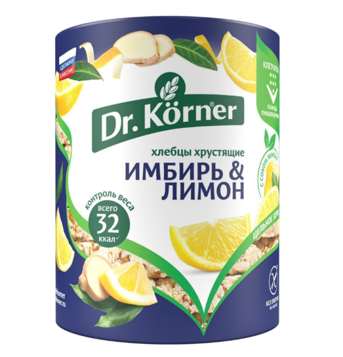 Хлебцы Dr.Korner с имбирем и лимоном 90г